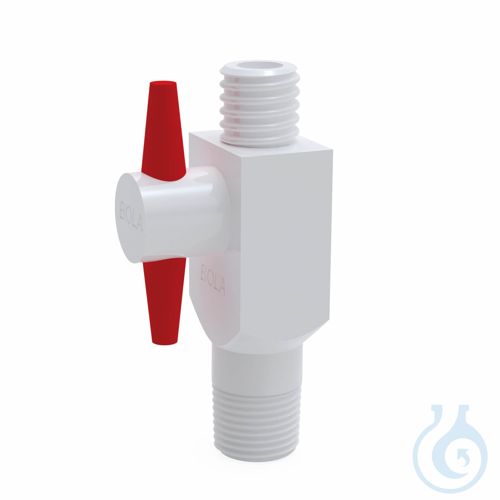 BOLA Screw In Stopcocks, 2-Way, NPT 1/2'' - GL 18, Ø 6 mm 2x male threads,