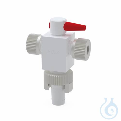 BOLA Vacuum Stopcocks, NS 19/26 Ø 8 mm PTFE, with SAFE LAB-system