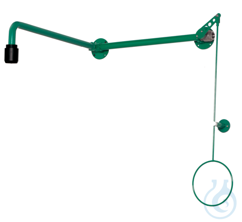 Body safety shower for surface-mounted over-door installation