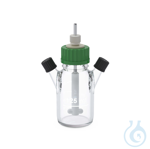 BOLA Culture Bottles, 50 ml, GL 45, 2x GL 14 GLASS/PTFE/STAINLESS STEEL