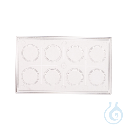Colorimetric 8 cell tray, polystyrene, 95x57 mm, 10 pcs