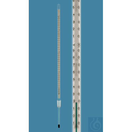 Thermometer with standard ground joint NS 14,5/23, similar to DIN, enclosed
