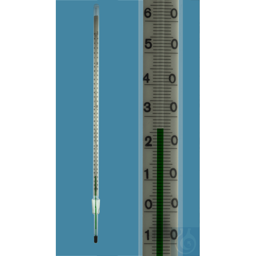 Thermometer with standard ground joint NS 14,5/23, similar to DIN, enclosed