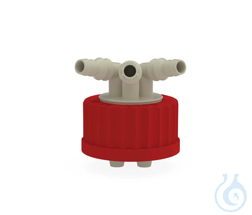 BOLA Flexible Distributors, GL 45 Screw cap GL 45 PBTP red. Hose connectors made