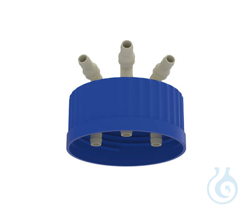 BOLA Flexible Distributors, GLS 80 Screw cap GLS 80 PP blue. Hose connectors mad