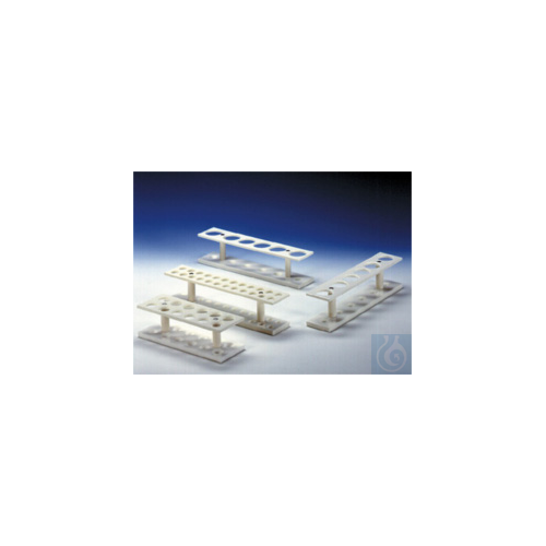 Centrifuge Tube Rack for 24 tubes 2 rows, 18mm diam., (WxHxD) 315x65x60mm, PP