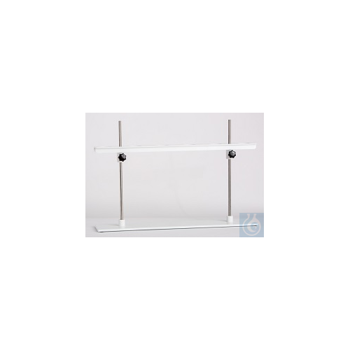 Filtration Rack, for 6 Funnels, Basic Plate, 800x150mm, bores 60mm diam., solid