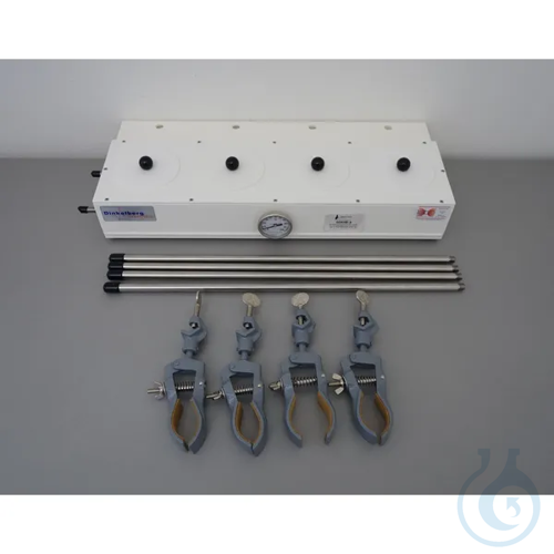 Serial water bath PP white for 4 round bottom flasks, for 4 round bottom flasks