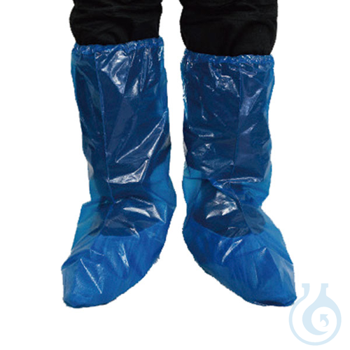 Disposable boot cover, LDPE, gauge 160, blue colour, 100 pcs