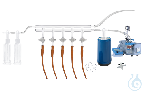 neoLabLine Schlenkline Standardpaket mit Drehschieberpumpe RZ6 (Vaccubrand)