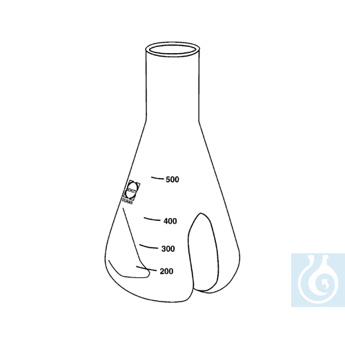 neoLab® Cultuurfles met schot, 1000 ml, 2 stuks/verpakking