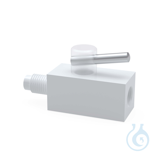 BOLA Miniature 2-Way Stopcocks, UNF 1/4'' 28G, Ø 1,6 x 3,2 mm PTFE