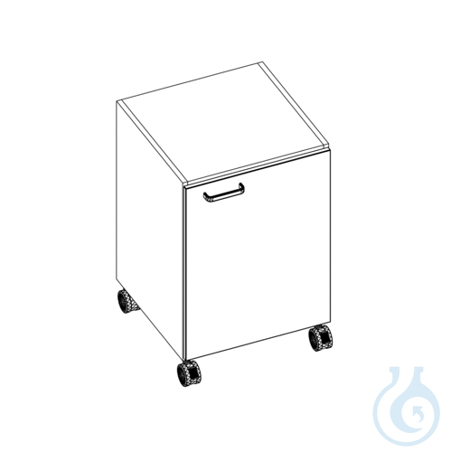 labtable mobiler Unterschrank, 1 Tür, inkl. 1 Einlegeboden, Scharniere links, 53