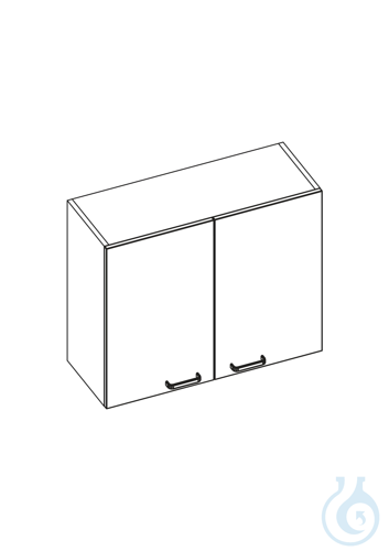 labtable Laborhängeschrank 2 Türen, 1 Regalboden BxHxT: 900 mm x 370 mm x 350 mm