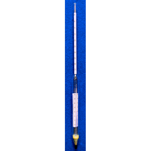Hydrometer for mineral oil testing, 0,820-0,910:0,001g/cm³, accuracy +/- 1 scale