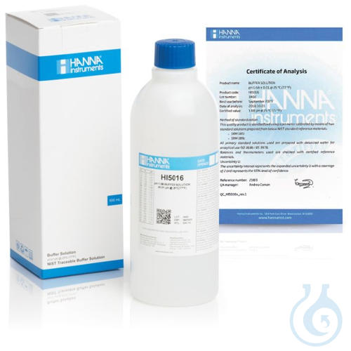 1.68 pH Value @25°C, (1) 500 mL bottle