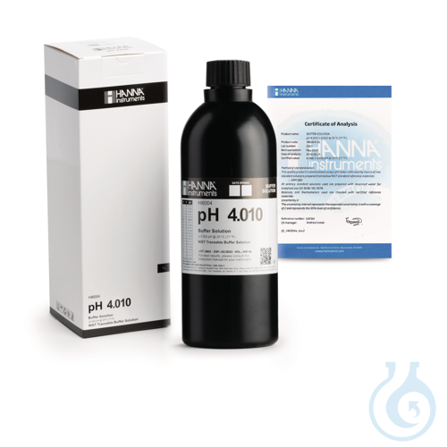 4.010 pH Value @ 25°C, (1) 500 mL bottle