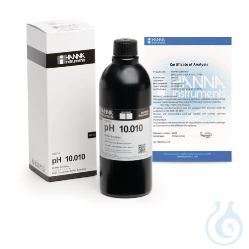 10.010 pH Value @ 25°C, (1) 500 mL bottle