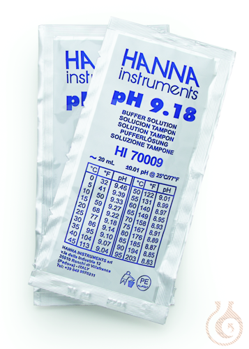 9.18 pH (@25°C) Standard Calibration Solution, (25) 20 mL sachets