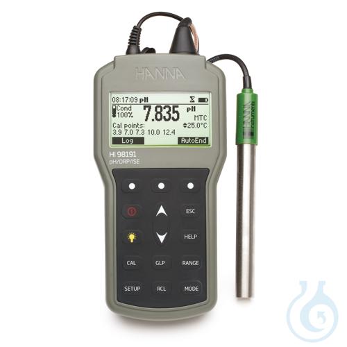 Professional Waterproof Portable pH/ORP/ISE Meter supplied without HI72911B