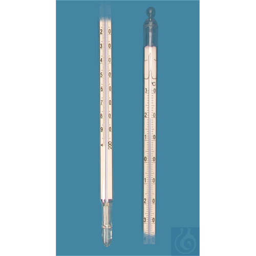 Precision thermometer, low temperature, DIN 12 778, enclosed scale, -200+30:1°C,