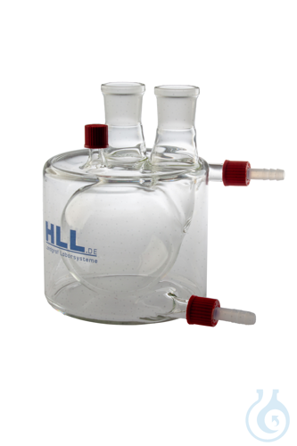 Double-walled two-neck round-bottom flask,temperature-controlled,250 ml (up to