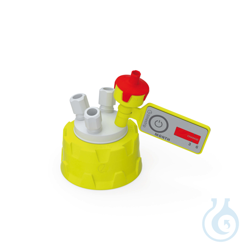 b.safe Cap GL45 Preparative, 3x NPT 1/8'', 1x UNF 1/4'' Screw cap GL 45 made of