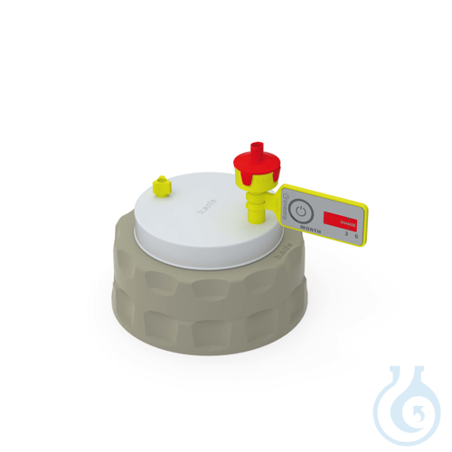 b.safe Cap GLS80, 2x UNF 1/4'' Screw cap GLS 80 made of PP-grey, insert made of