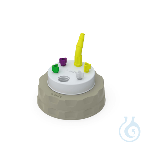 b.safe Waste Cap S70/71, 4x UNF1/4'', 1x GL14, 1x NPT1/8'' Screw cap S70/71 made
