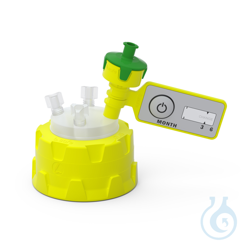 b.safe Cap GL45 PFAS Analytic, 4x UNF 1/4'' Screw cap GL 45 made of PP-GF