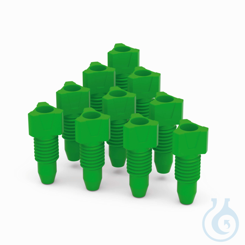 b.safe Fitting, UNF 1/4'', Ø 1,6 mm (PU=10 pcs.) PFA-green, with thread UNF 1/4