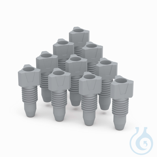 b.safe Fitting, UNF 1/4'', Ø 2,2 mm (PU=10 pcs.) PFA-grey, with thread UNF 1/4