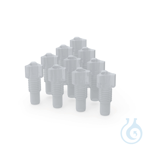 b.safe Fitting, UNF 1/4'', Ø 3,2 mm (PU=10 pcs.) PFA-milky white, with thread