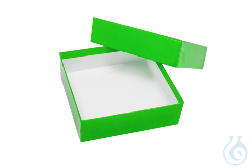 Cardboard box, green, 50 mm, Case / 36 pcs.