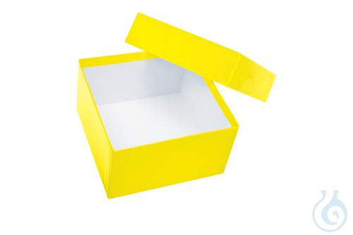 Cardboard box, yellow, 75 mm, Case / 36 pcs.
