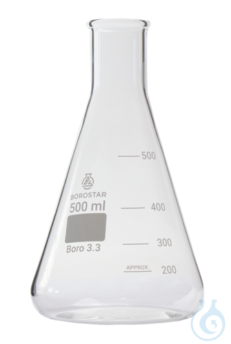 Borostar Erlenmeyerkolben EH 500ml Boro 3.3