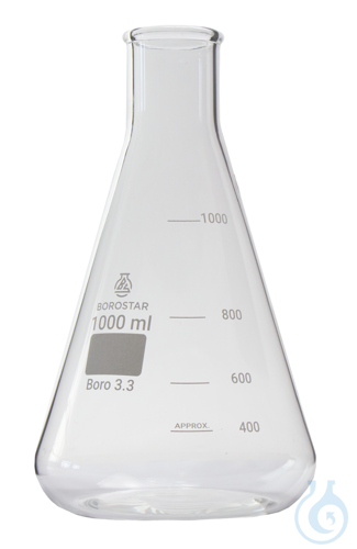 Borostar Erlenmeyerkolben EH 1000ml Boro 3.
