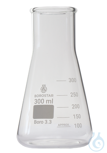 Borostar Erlenmeyerkolben WH 300ml Boro 3.3