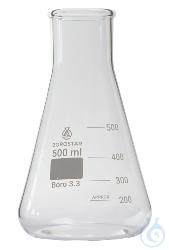 Borostar Erlenmeyerkolben WH 500ml Boro 3.3