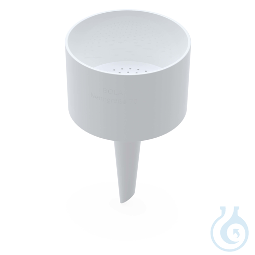 BOLA Buchner Funnel, NW 55 mm, 75 ml PTFE, 2 parts. Dimensions as per DIN 12 905