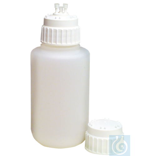 neoLabLine Ersatz-Saugflasche 4 l mit Schraubverschluss und Oliven