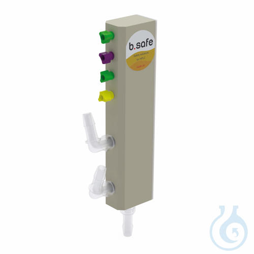 b.safe Desktop Collector, 4x UNF1/4'', 3x NPT1/8'' PP-grey with 4 capillary