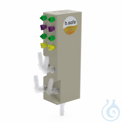 b.safe Desktop Collector, 8x UNF1/4'', 5x NPT1/8'' PP-grey with 8 capillary
