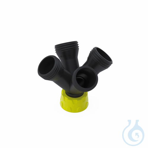 b.safe Multicollector, 4x GL45 (m), 1x GL45 (f) Screw cap GL45 made of PP, inser