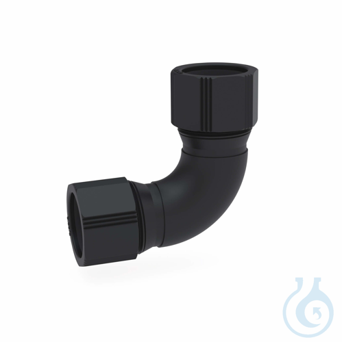 b.safe Elbow Connector, 92°, 2x Ø 32 mm static dissipative PE-EX, 92° pipe bend,