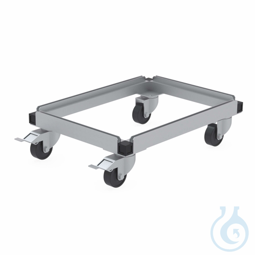 b.safe Trolley for collecting trays, L 416 x B 323 x H 99 mm made of aluminium,