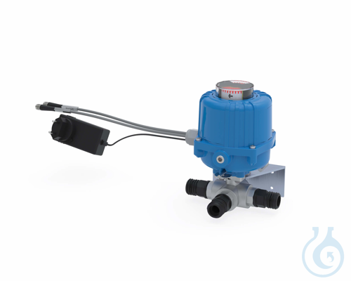 b.safe Splitter, 3x GL25 (m) 3-way-ball valve with L-bore, stainless steel housi