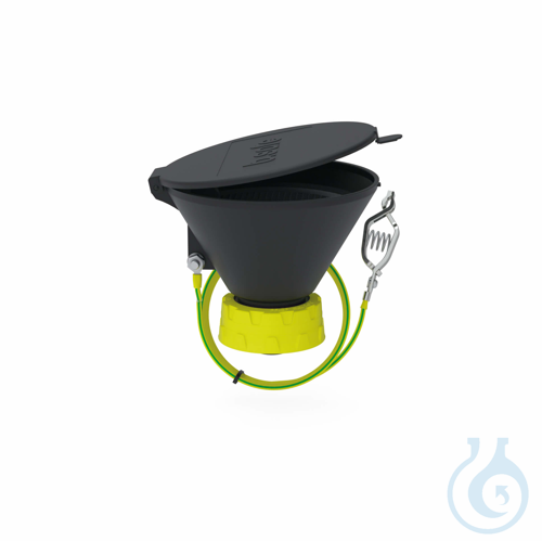 b.safe Funnels 130, S 65 - Ø 130 mm made of static dissipative PE-EX, with sieve