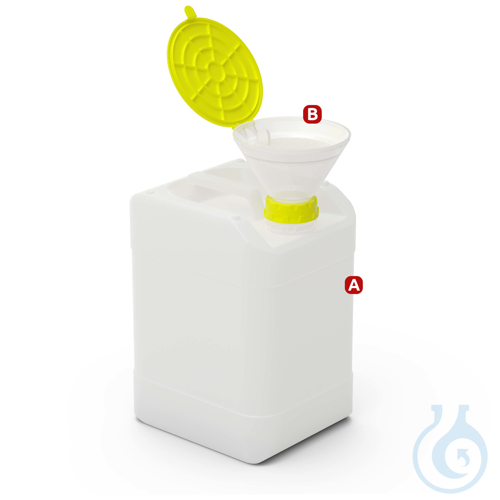 b.safe Disposal Set Funnel, S 55 - Ø 130 mm, 10 l to dispose of liquid solvent w