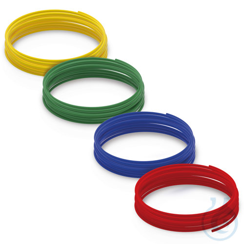 BOLA Colour-Tubing, Ø 4 mm x Ø 6 mm x t= 1 mm yellow made of PTFE